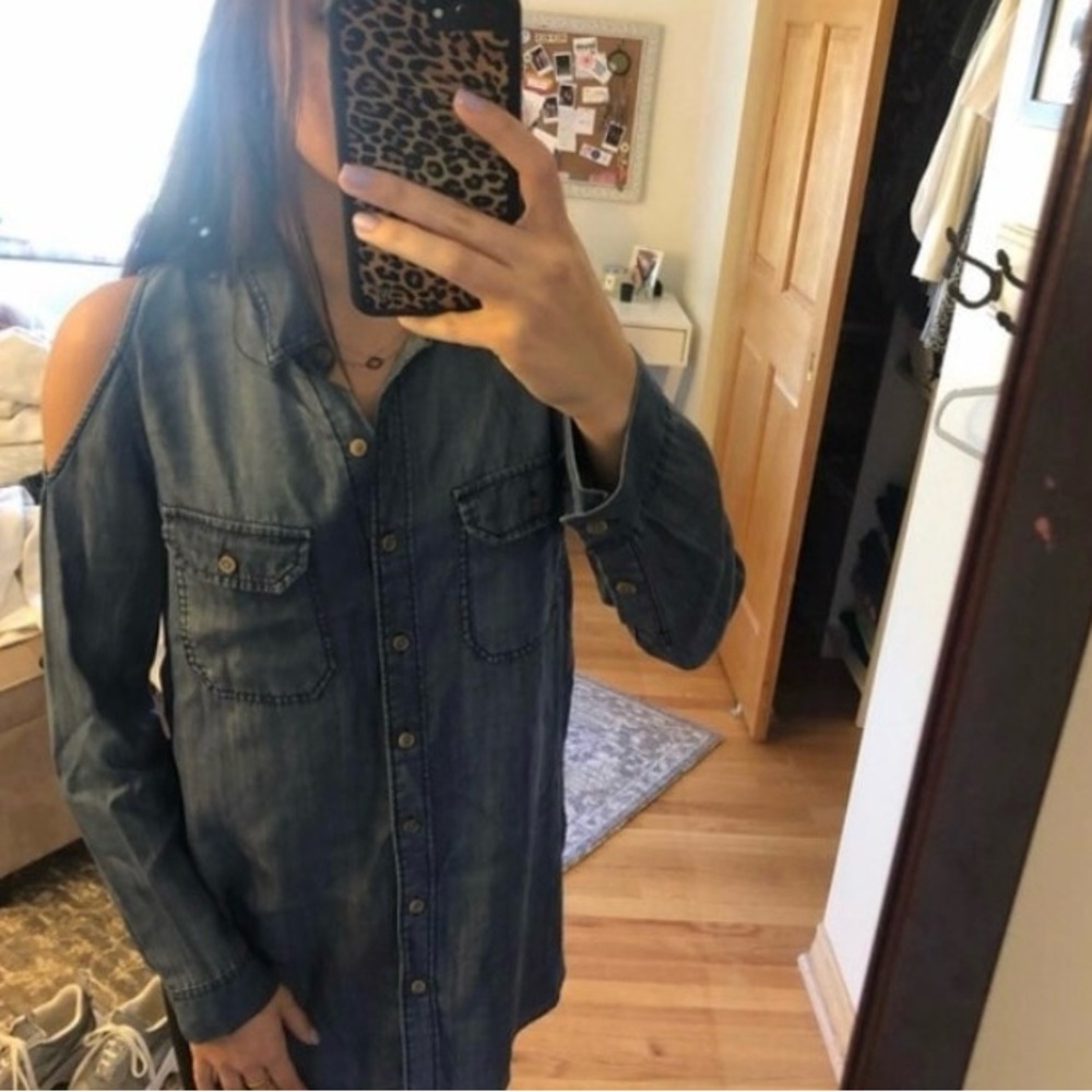 Aqua Button Down Top